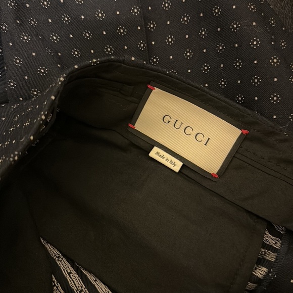 NWT Gucci wool blend jacquard tailored ankle cropped tapered cigarette trouser - Picture 12 of 16